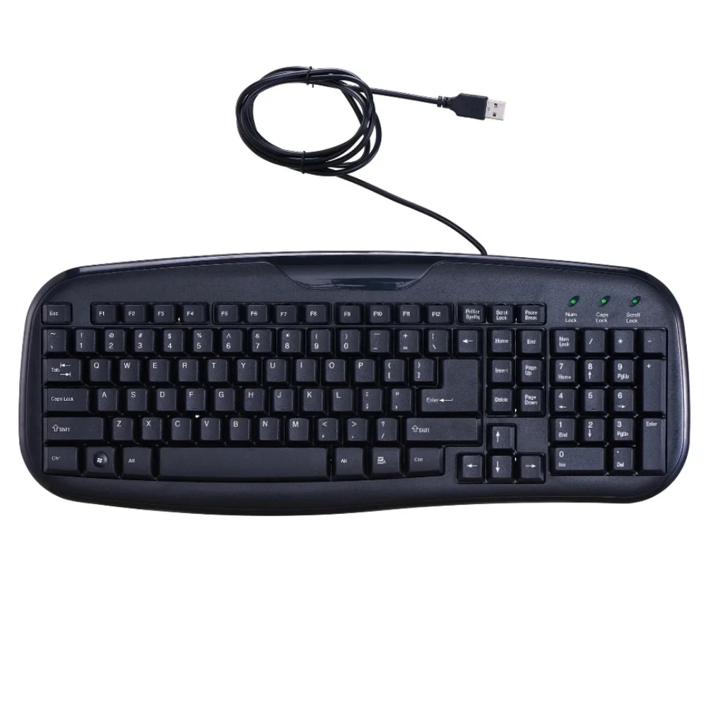 Onn USB Connect Keyboard Soft Touch Wired Color Black PC Computer Laptop Desktop